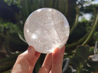 Polished Clear Quartz Crystal Balls x 3 From Madagascar