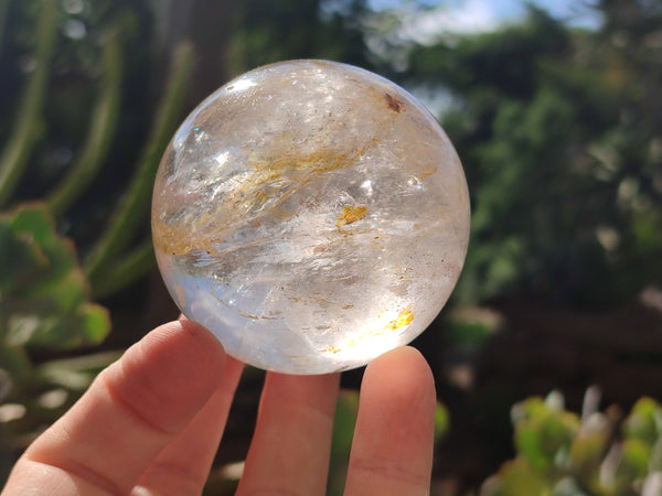 Polished Clear Quartz Crystal Balls x 3 From Madagascar