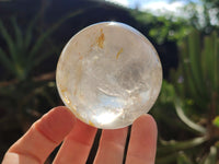 Polished Clear Quartz Crystal Balls x 3 From Madagascar