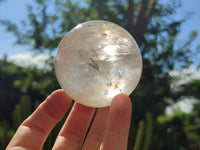 Polished Clear Quartz Crystal Balls x 3 From Madagascar