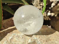 Polished Clear Quartz Crystal Balls x 3 From Madagascar