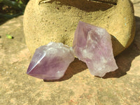 Natural Jacaranda Amethyst Quartz Crystals x 12 from Mumbwa, Zambia