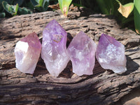 Natural Jacaranda Amethyst Quartz Crystals x 12 from Mumbwa, Zambia