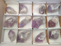 Natural Jacaranda Amethyst Quartz Crystals x 12 from Mumbwa, Zambia