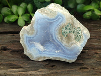 Polished On One Side Blue Lace Agate x 6 From Malawi