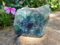 Polished On One Side Watermelon Fluorite x 6 From Uis, Namibia