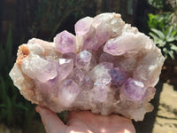 Natural Jacaranda Amethyst Quartz Clusters x 2 from Mumbwa, Zambia