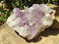 Natural Jacaranda Amethyst Quartz Clusters x 2 from Mumbwa, Zambia