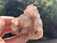 Natural Smokey Phantom Quartz Clusters x 2 From Luena, Congo