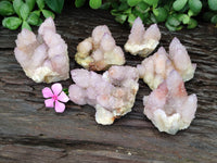 Natural Amethyst Spirit Quartz Clusters x 6 From Boekenhouthoek, South Africa