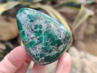 Polished Rare Emerald Mica In Matrix Free Forms x 12 From Mutoko, Zimbabwe