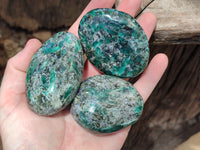 Polished Rare Emerald Mica In Matrix Free Forms x 12 From Mutoko, Zimbabwe