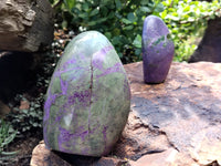 Polished Stichtite Standing Free Forms x 3 From Barberton, South Africa