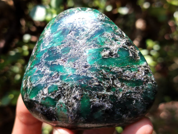 Polished Rare Emerald Mica In Matrix Free Forms x 6 From Mutoko, Zimbabwe