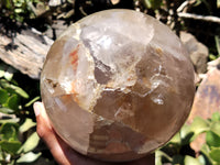 Polished Large Smokey Quartz Sphere / Ball x 1 From Madagascar