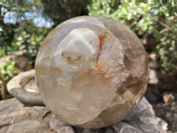 Polished Large Smokey Quartz Sphere / Ball x 1 From Madagascar