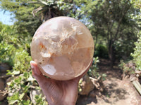 Polished Large Smokey Quartz Sphere / Ball x 1 From Madagascar