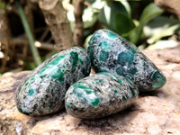 Polished Rare Emerald Mica In Matrix Free Forms x 12 From Mutoko, Zimbabwe