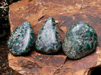 Polished Rare Emerald Mica In Matrix Free Forms x 12 From Mutoko, Zimbabwe