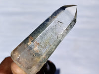 Polished Clear Quartz Crystals with Rainbow Veils x 12 From Madagascar