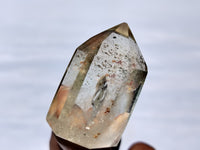 Polished Clear Quartz Crystals with Rainbow Veils x 12 From Madagascar