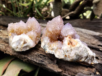 Natural Amethyst Spirit Quartz Clusters x 12 From Boekenhouthoek, South Africa