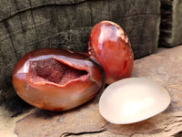 Polished Carnelian Palm Stones x 24 From Madagascar