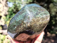 Polished Ruby Corundum In Chrome Verdite Standing Free Forms x 3 From Zimbabwe