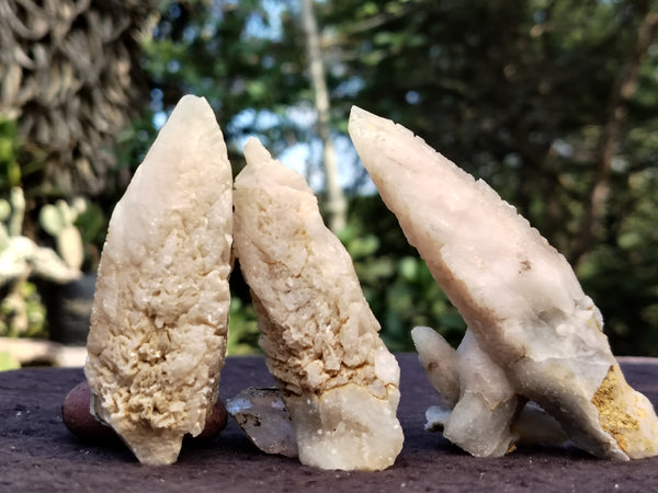 Natural Drusy Quartz Coated Calcite Pseudomorph Specimens x 12 From Alberts Mountain, Lesotho