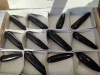 Polished Black Basalt Massage Wands x 12 From Madagascar