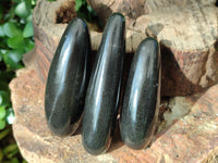 Polished Black Basalt Massage Wands x 12 From Madagascar