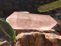 Polished Double Terminated Rose Quartz Points x 6 From Ambatondrazaka, Madagascar