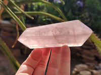 Polished Double Terminated Rose Quartz Points x 6 From Ambatondrazaka, Madagascar