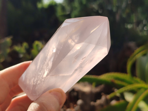 Polished Double Terminated Rose Quartz Points x 6 From Ambatondrazaka, Madagascar