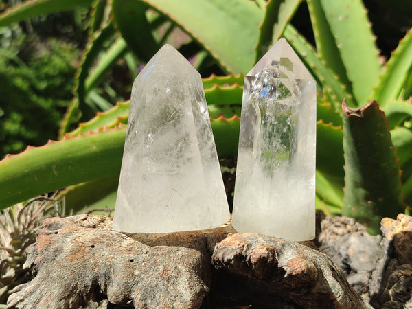 Polished Clear Quartz Crystals x 12 From Madagascar