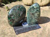 Polished Rare Emerald Mica In Matrix Standing Free Forms x 6 From Mutoko, Zimbabwe