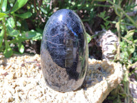 Polished Black Tourmaline Standing Free Forms x 2 From Madagascar