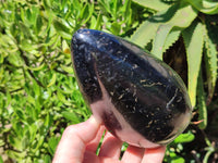 Polished Black Tourmaline Standing Free Forms x 2 From Madagascar