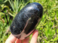 Polished Black Tourmaline Standing Free Forms x 2 From Madagascar