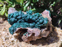 Natural Ball Malachite On Quartz Matrix Specimens x 2 From Kambove, Congo