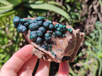 Natural Ball Malachite On Quartz Matrix Specimens x 2 From Kambove, Congo