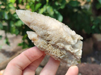 Natural Drusy Quartz Coated Calcite Pseudomorph Specimens x 12 From Alberts Mountain, Lesotho