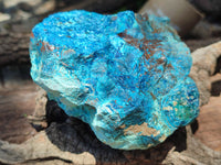 Natural Shattuckite & Chrysocolla Cobbed Specimens x 4 From Namibia