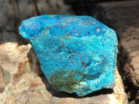 Natural Shattuckite & Chrysocolla Cobbed Specimens x 4 From Namibia