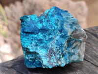 Natural Shattuckite & Chrysocolla Cobbed Specimens x 4 From Namibia