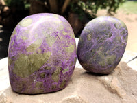 Polished Stichtite Standing Free Forms x 4 From Barberton, South Africa