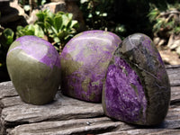 Polished Stichtite Standing Free Forms x 4 From Barberton, South Africa