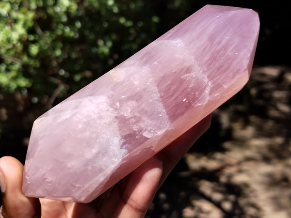 Polished Double Terminated Rose Quartz Points x 6 From Ambatondrazaka, Madagascar