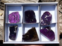 Polished Purpurite Free Forms x 6 From Namibia