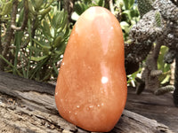 Polished Orange Twist Calcite Standing Free Form x 1 From Madagascar